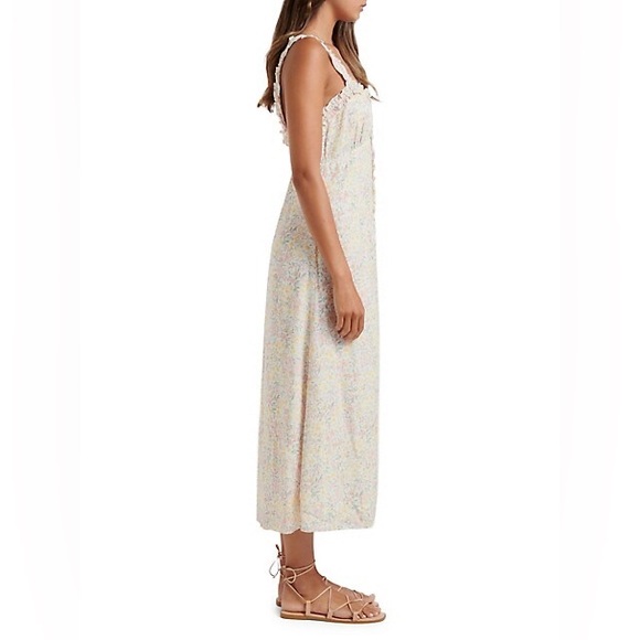 NWT Ever New sundress, white w/ floral print, ruffle and button details, sz 6 - Picture 3 of 7